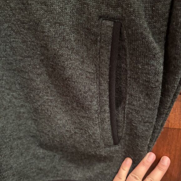 NWT Eddie Bauer Men's 1/4 Zip Sweater Fleece Pullover Heather Sycamore Large - Picture 6 of 13